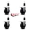 Service Caster 5'' Soft Rubber Swivel 1-1/2'' Expanding Stem Caster Set Total Lock Brake, 4PK SCC-EXTTL20S514-SRS-112-4 - alternate 3